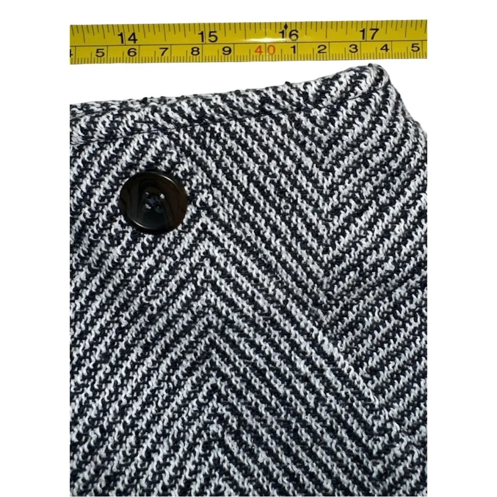 NWT Banana Republic Navy Blue Herringbone Wool Blend A-line Skirt Size 16 Tall - Picture 6 of 9